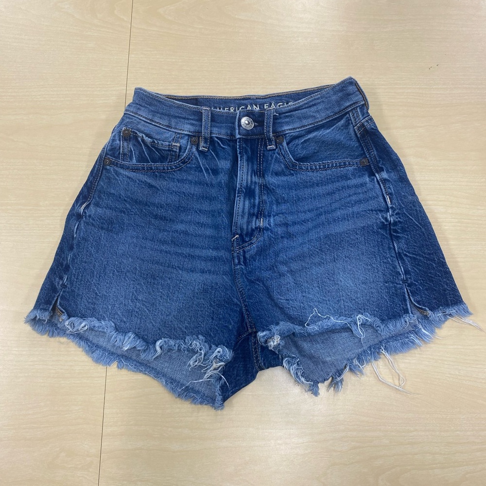 American Eagle Outfitters Distressed Blue Jean Shorts
